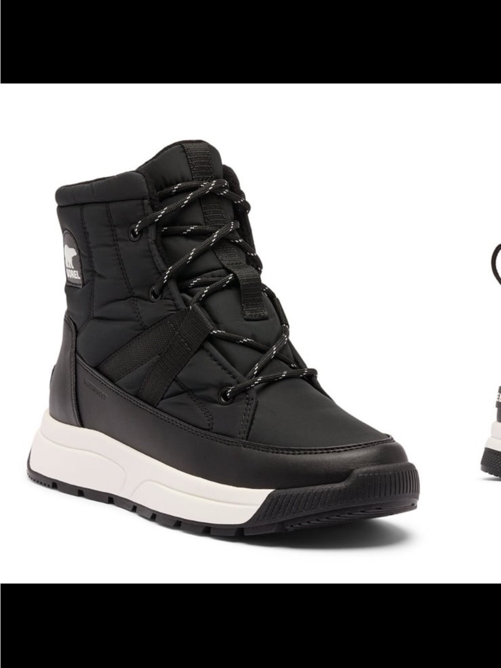 NWB Sorel women’s Whitney lll mid waterproof boots black size 8.5